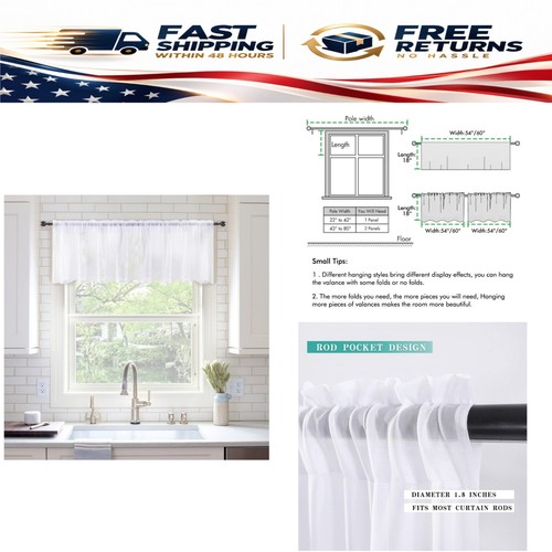 Miulee sheer window valance - window,