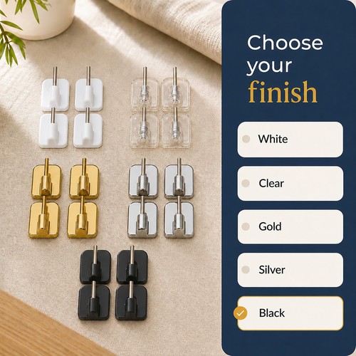 Self adhesive sash rod hooks - rod,