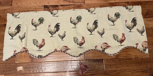 Chicken rooster valance - rooster,