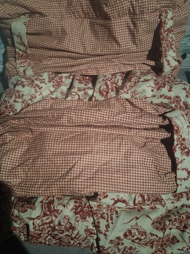 Red cream toile jour and - cream,